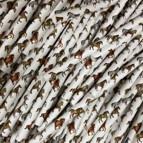 Horse Character Paper Drinking Straws 8mm x 200mm 