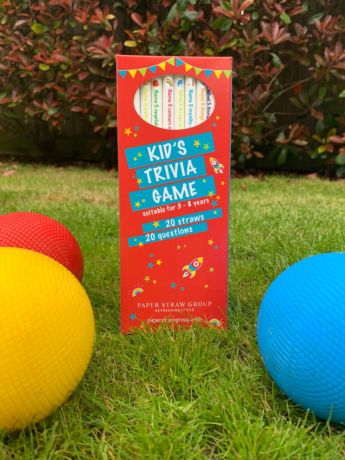 Kids Trivia Game Straws - Pack of 20 straws, 8mm x 200mm 