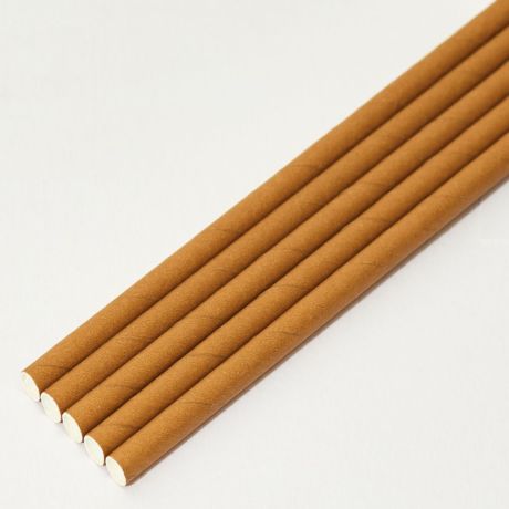 Eco Kraft Narrow Paper Drinking Straw 200x6mm - Wholesale