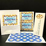 Personalised Emoji Party Pack - Pack of 15 Party Bags, Box of 38 Paper Straws