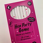 Hen Party Game - 'Would You Rather' Party Straws - 20 Questions 20 Straws UK 18+