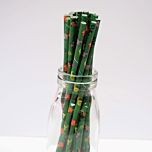 Jungle animals party paper straws 6x200mm - At Home and Party Use