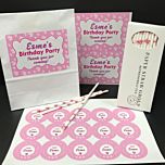 Personalised Unicorn Party Pack - Pack of 15 Party, Box of 38 Paper Straws