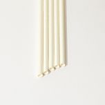 White Narrow Paper Drinking Straw 200x6mm - At Home and Party Use