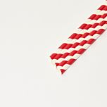 Red and White Striped Medium Paper Drinking Straw 200x8mm - At Home and Party Use