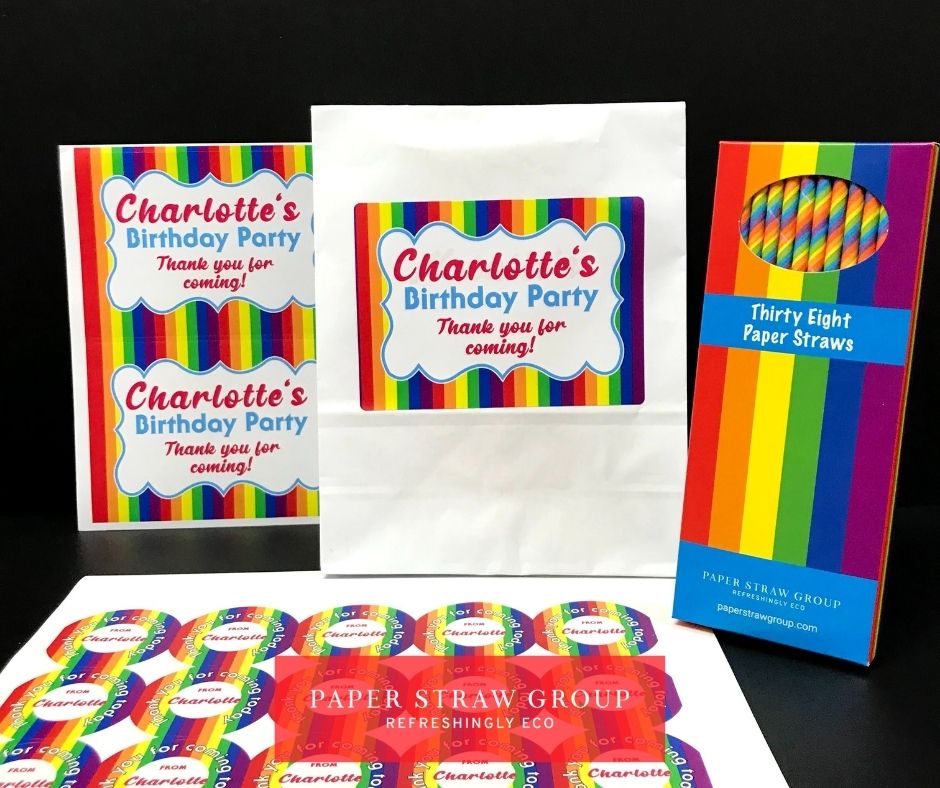 Personalised Party Bag Packs Rainbow